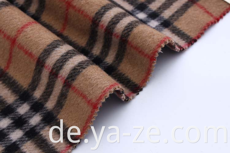 Gewebte Wollwolle Check Tweed Plaid Fleece Winter Wollstoff für Mantelanzug Blazer Material Winter Wollstoff Stoff Tuch